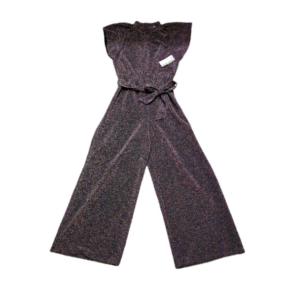 Nine West • Flutter Sleeve Sparkly Jumpsuit - Picture 3 of 10